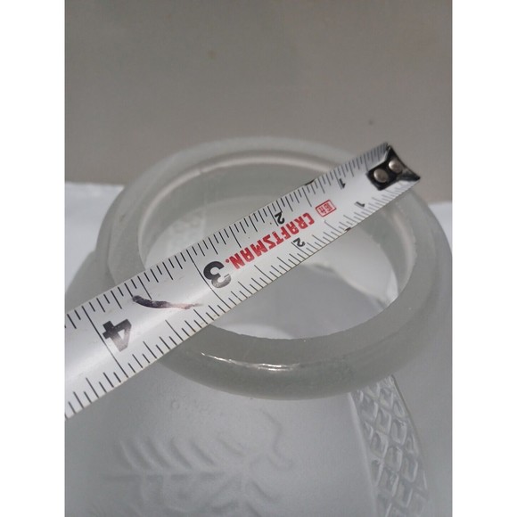 Replacement Vintage Frosted Scalloped Etching Glass Light Lamp Shade 3.5 Open - Picture 10 of 12